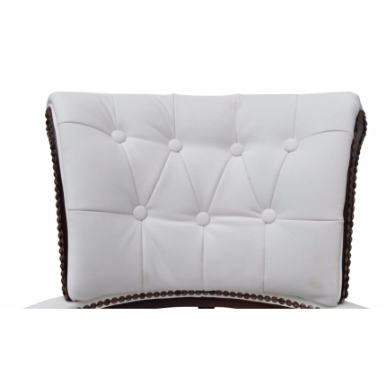 Chesterfield Captains Swivel Office Chair White - Image 3
