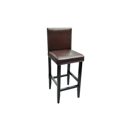 Bar Stools 2 pcs Dark Brown Faux Leather - Image 3