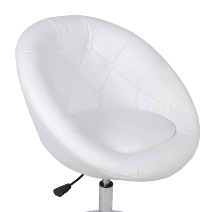Bar Chairs 2 pcs White Faux Leather - Image 3