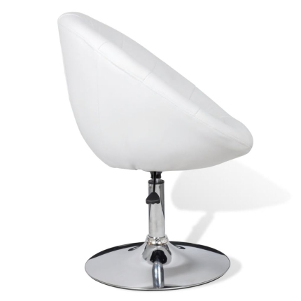 Bar Chairs 2 pcs White Faux Leather - Image 5