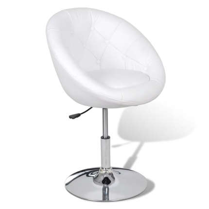 Bar Chairs 2 pcs White Faux Leather - Image 6