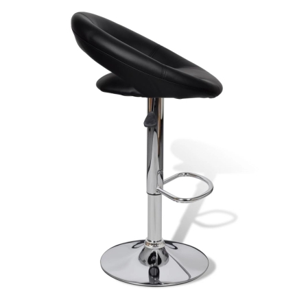 Bar Stools 2 pcs Black Faux Leather - Image 5