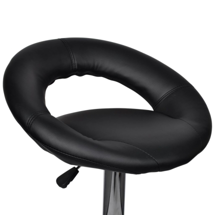 Bar Stools 2 pcs Black Faux Leather - Image 6