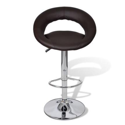 Bar Stools 2 pcs Brown Faux Leather - Image 4