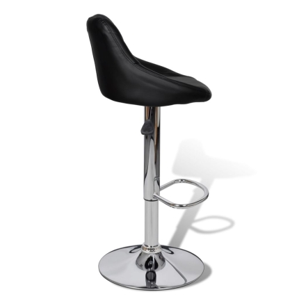 Bar Stools 2 pcs Black Faux Leather - Image 5
