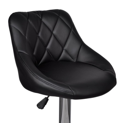 Bar Stools 2 pcs Black Faux Leather - Image 6