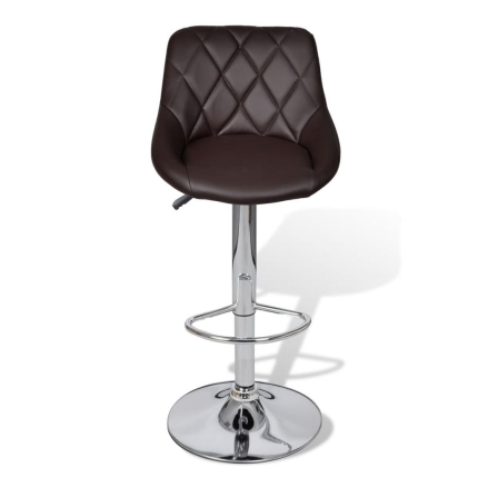 Bar Stools 2 pcs Brown Faux Leather - Image 4