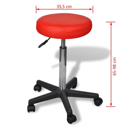 Office Stool red - Image 4