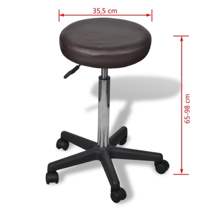 Office Stool brown - Image 4