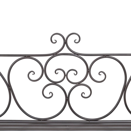 Garden Bench 132 cm Steel Antique Brown - Image 4