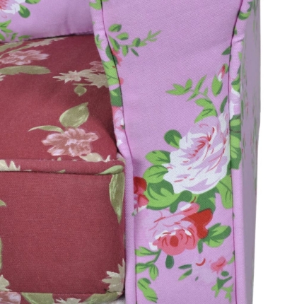 Armchair with Patchwork Design Fabric - Image 5
