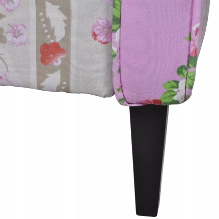 Armchair with Patchwork Design Fabric - Image 6