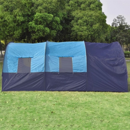 Camping Tent Fabric 6 Persons Dark Blue and Blue - Image 4