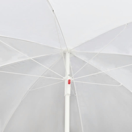 Garden Bed with Parasol Black Poly Rattan - Image 6