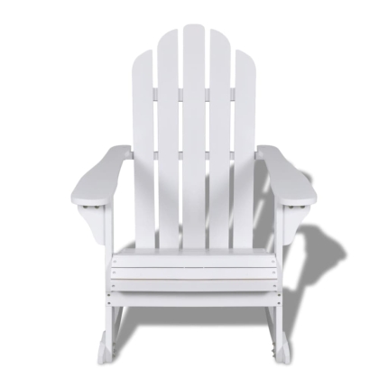 Garden Rocking Chair Wood White - Image 2
