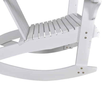 Garden Rocking Chair Wood White - Image 5