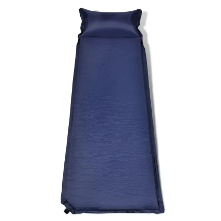 Air Mattress 6 x 66 x 200 CM Blue Pillow Inflatable - Image 2