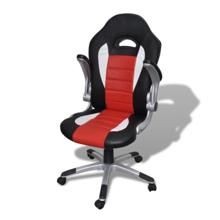 Office Artificial Leather Chair Modern Design Red - Image 5