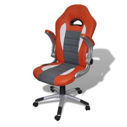 Office Artificial Leather Chair Modern Design Orange - Image 4