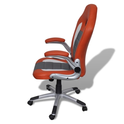 Office Artificial Leather Chair Modern Design Orange - Image 5