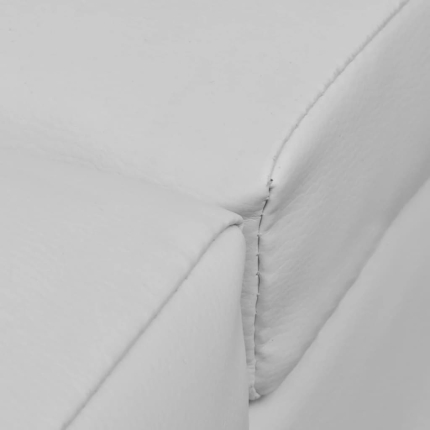 Chaise Longue White Faux Leather - Image 2