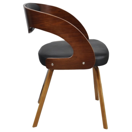 Dining Chairs 2 pcs Brown Faux Leather - Image 4