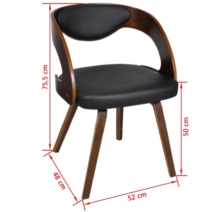 Dining Chairs 2 pcs Brown Faux Leather - Image 6