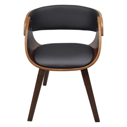 Dining Chair Bent Wood and Faux Leather - Image 2