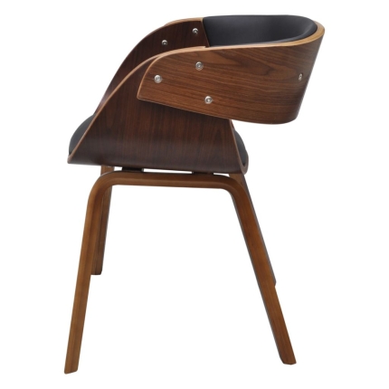 Dining Chair Bent Wood and Faux Leather - Image 4