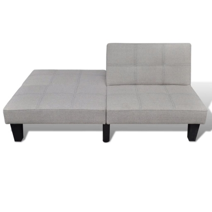 Sofa Bed Adjustable Beige - Image 4
