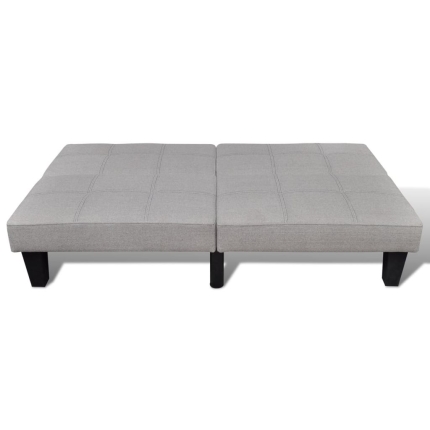Sofa Bed Adjustable Beige - Image 5