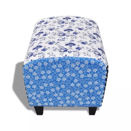 Patchwork Foot Stool Ottoman Country Living Style Flower Spot - Image 4