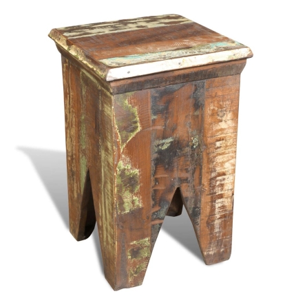 Stool Solid Reclaimed Wood - Image 3
