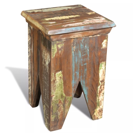 Stool Solid Reclaimed Wood - Image 5