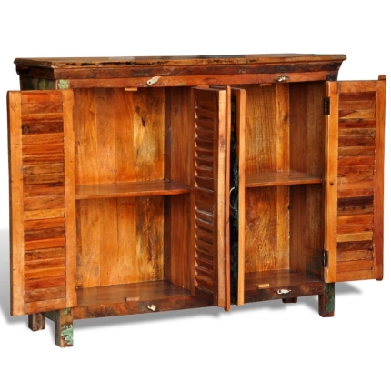 Reclaimed Cupboard Solid Wood with 4 Doors - Image 7