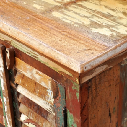 Reclaimed Cupboard Solid Wood with 4 Doors - Image 9