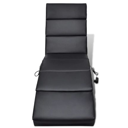 Massage Recliner Black Faux Leather - Image 3