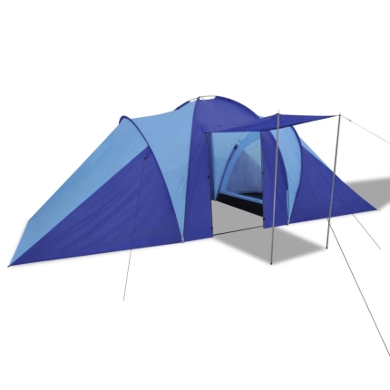 Camping Tent 6 Persons Navy Blue/Light Blue - Image 2