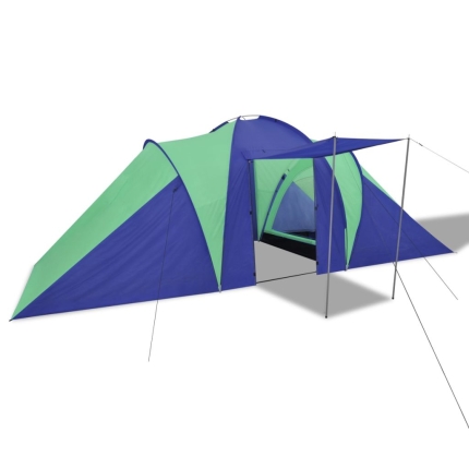 Camping Tent 6 Persons Navy Blue/Green - Image 2