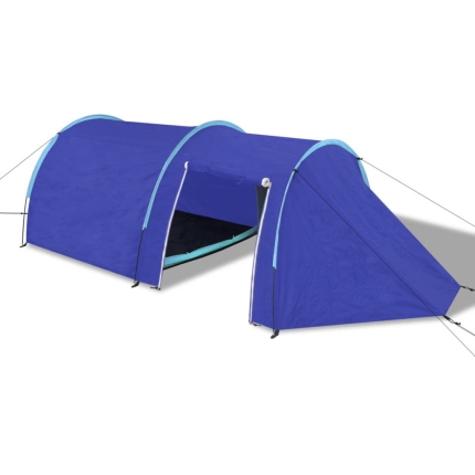 Camping Tent 4 Persons Navy Blue/Light Blue - Image 2