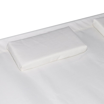 Outdoor Lounge Bed with Canopy & Pillows Cream White - Image 4