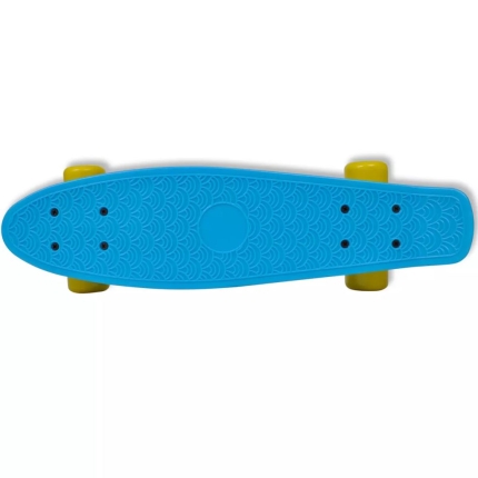 Retro Skateboard with Blue Top Yellow Wheels 6.1" - Image 3