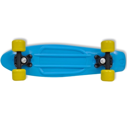 Retro Skateboard with Blue Top Yellow Wheels 6.1" - Image 5