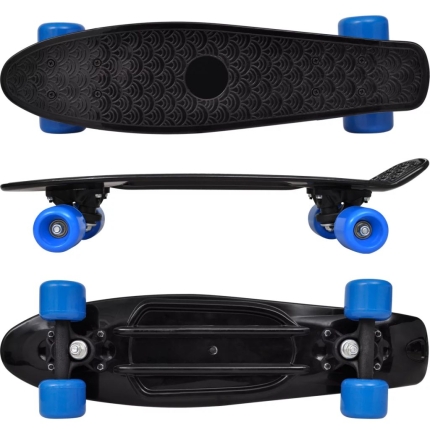 Retro Skateboard with Black Top Blue Wheels 6,1" - Image 2