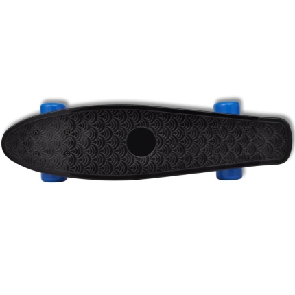 Retro Skateboard with Black Top Blue Wheels 6,1" - Image 3
