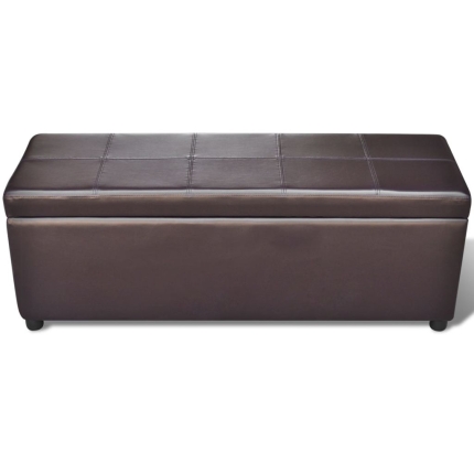 Long Storage Bench Wood Brown - Image 4