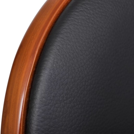 Bar Stools 2 pcs Bent Wood and Faux Leather - Image 5