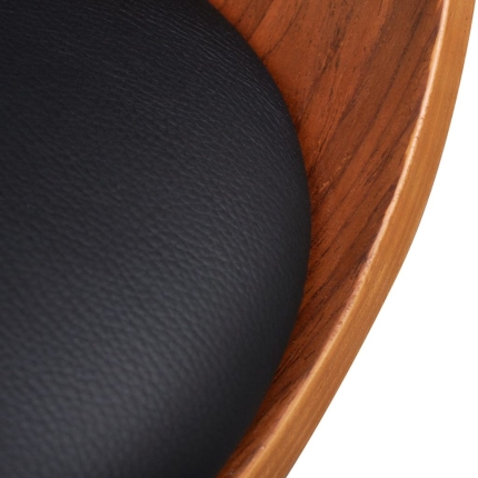 Dining Chair Bent Wood and Faux Leather - Image 3