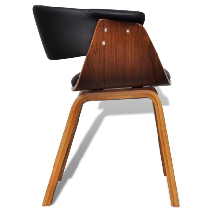 Dining Chair Bent Wood and Faux Leather - Image 4