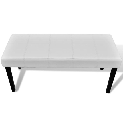 White High Quality Artificial Leather Bench - Image 2
